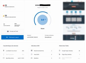 la conception des produits scaled-Obtenir une analyse SEO/SERP de votre site web.